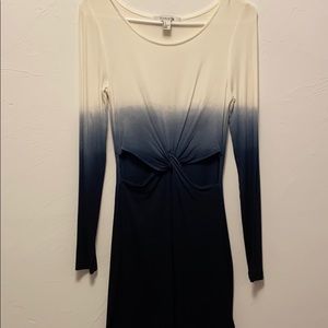 Long sleeve tie dye mini dress